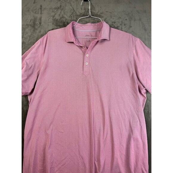 Johnnie O Polo Shirt Mens XL Extra Large Pink Short Sleeve Surf Golf Casual - Picture 1 of 5